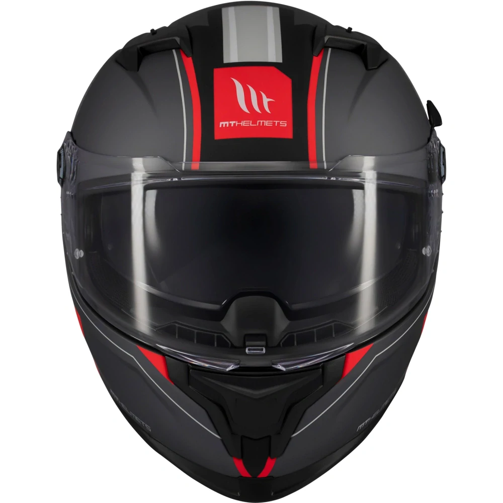 Integrální helma na motorku MT BRAKER SV Charm matná černo-červená (5 hvězd v nárazovém testu SHARP)
