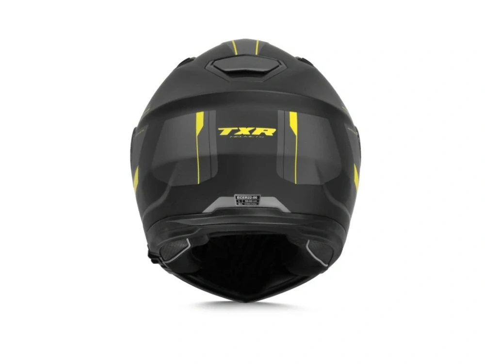Výklopná přilba na motorku TXR Rival černo-šedo-fluo žlutá matná