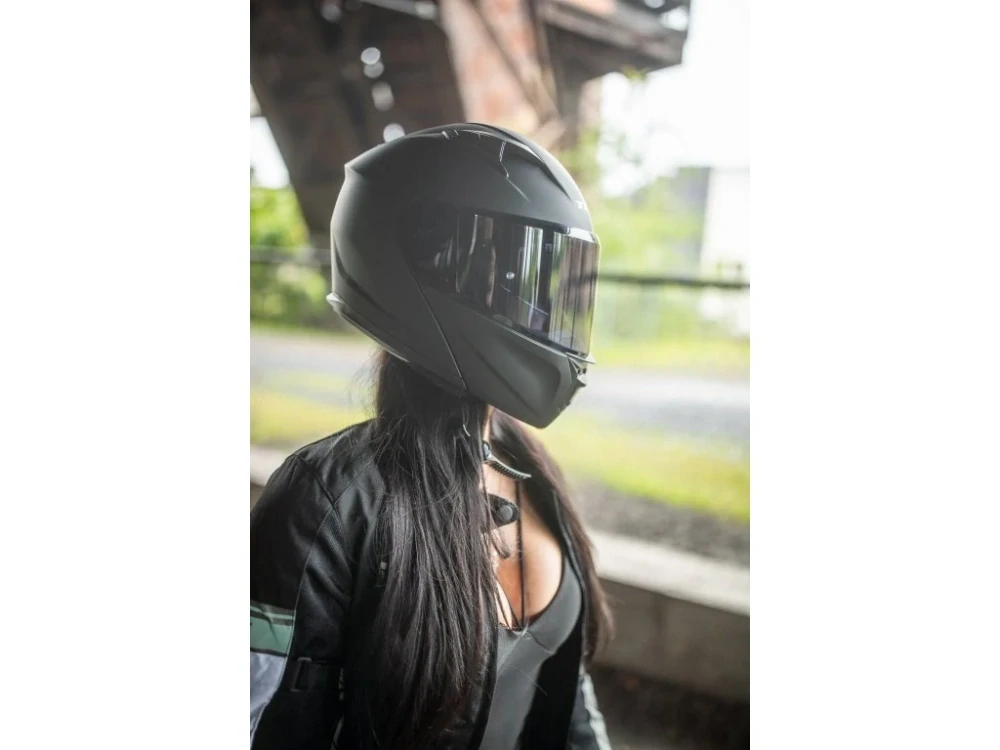 Výklopná přilba na motorku TXR Rival černá matná