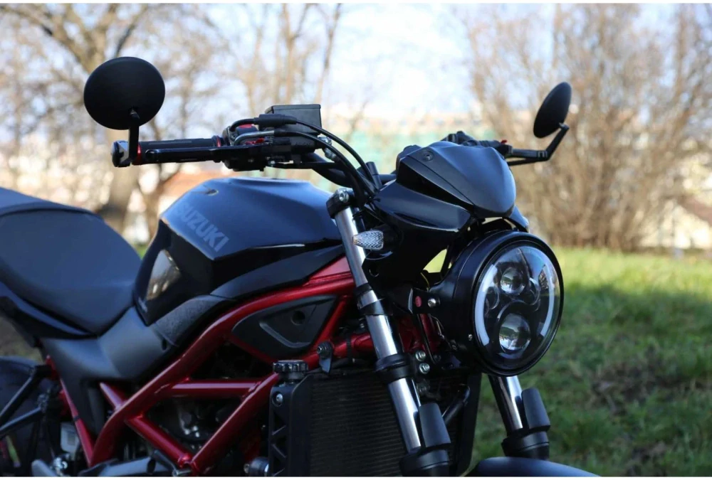 Zrcátka do konců řidítek na motorku SEFIS Rock Cafe Racer, zrcátka do řídítek homologovaná