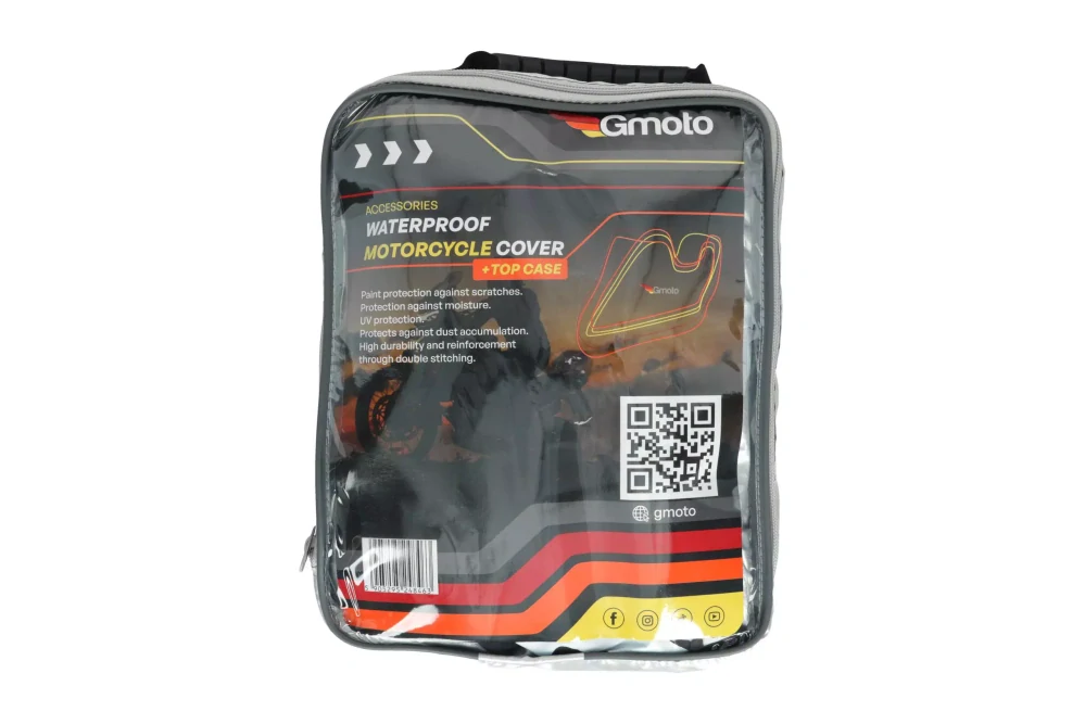Plachta na motorku s prostorem na kufr GMOTO (venkovní nepromokavá) v.M (229 cm) 