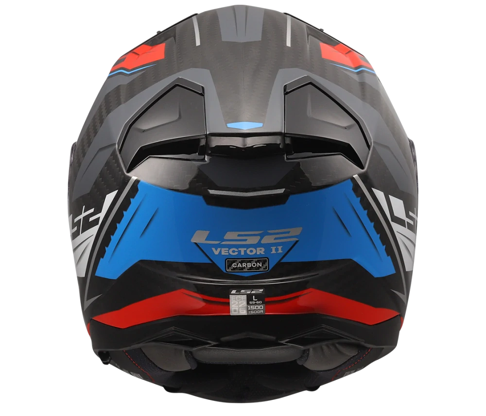 Helma na motorku LS2 FF811 VECTOR II C CARBON SAVAGE Gloss White Blue Red, lesklá