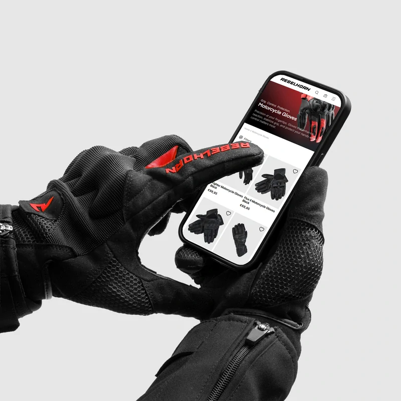 Rukavice na motorku REBELHORN CORE BLACK/RED, letní