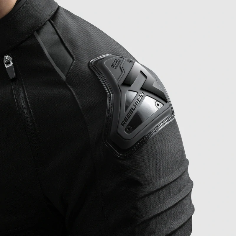 REBELHORN VANDAL 2 BLACK TEXTILE, sportovní textilní bunda na motorku (vyjímatelná membrána)