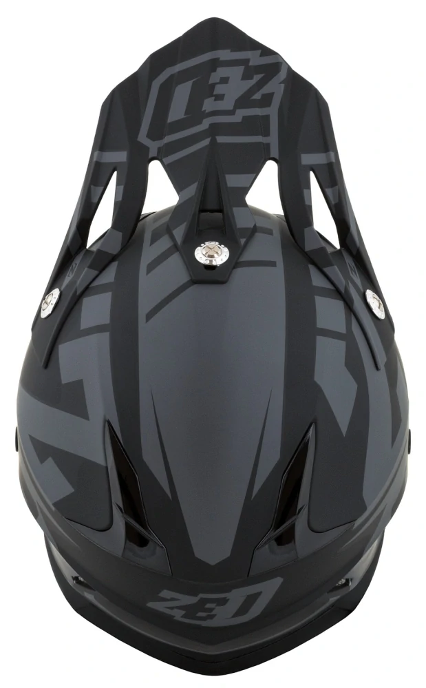 Dětská motokrosová helma na motorku ZED X1.9D TARGA (šedá matná/černá), na moto i čtyřkolku