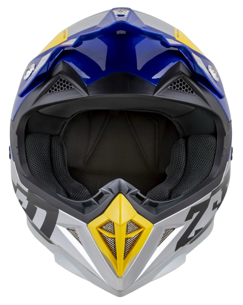 ZED X1.9 TENDO (modrá perleť/červená/žlutá/stříbrná) Motokrosová helma na motorku