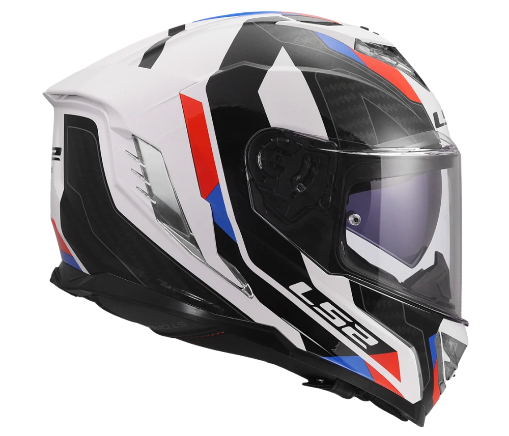 LS2 FF818 STORM III SPORTY White Blue Red, integrální helma na motorku