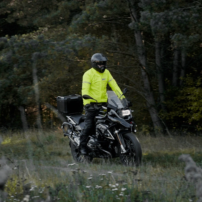 Bunda do deště na motorku Rebelhorn Ocean Fluo Yellow s laminovanou membránou, nepromok na motorku