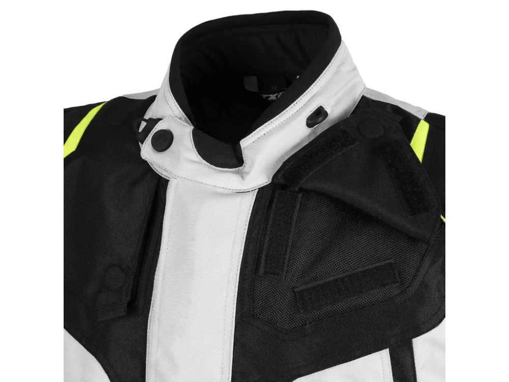 Dámská bunda na motorku TXR Expedition černo-šedo-fluo žlutá