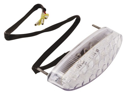 Koncové LED světlo na motorku OXFORD Eyeshot Tail light s osvitem SPZ, 120 x 32 mm, universální