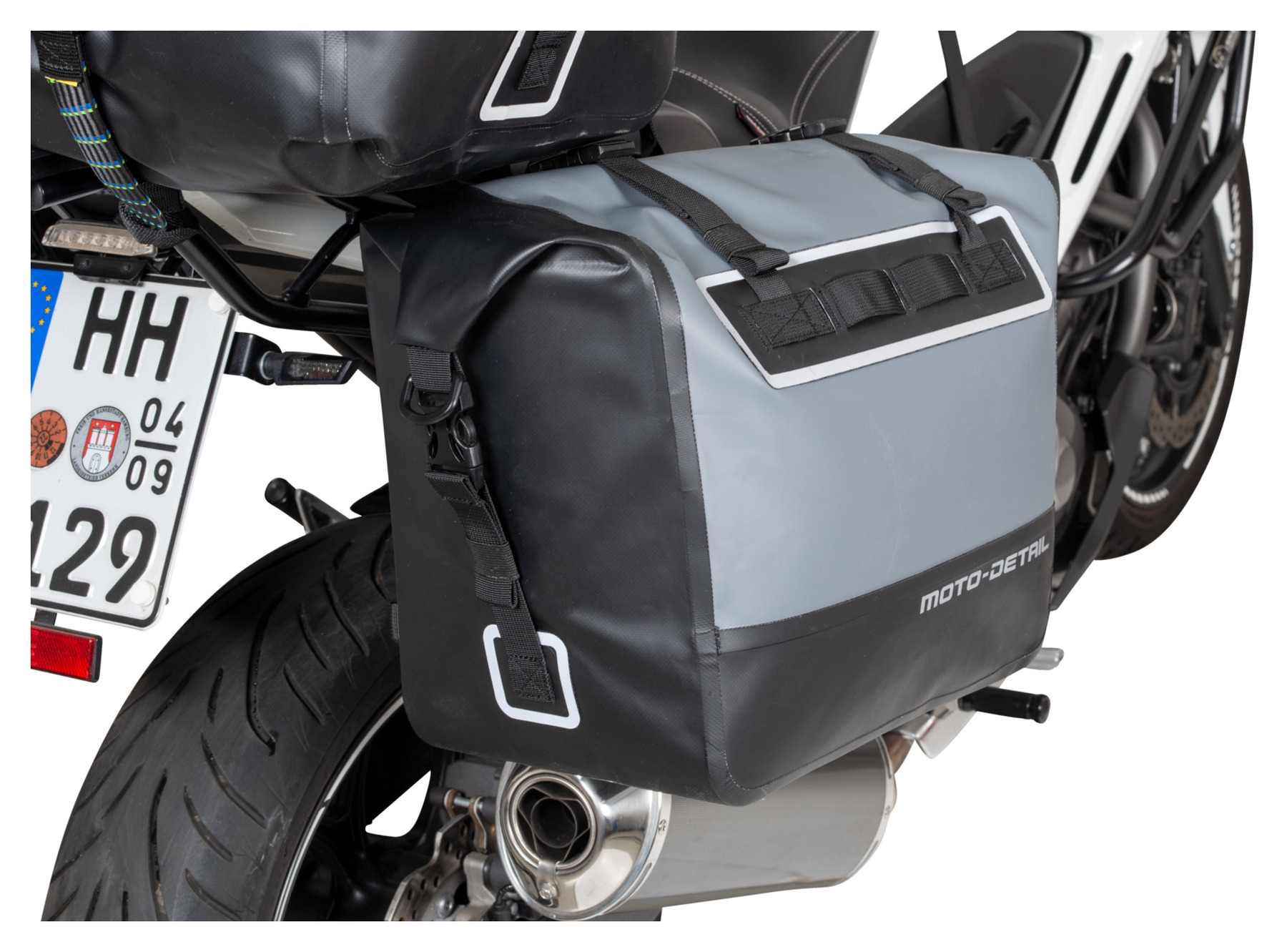 Sedlové brašny na motorku nepromokavé MOTO-DETAIL 2x20L, pár