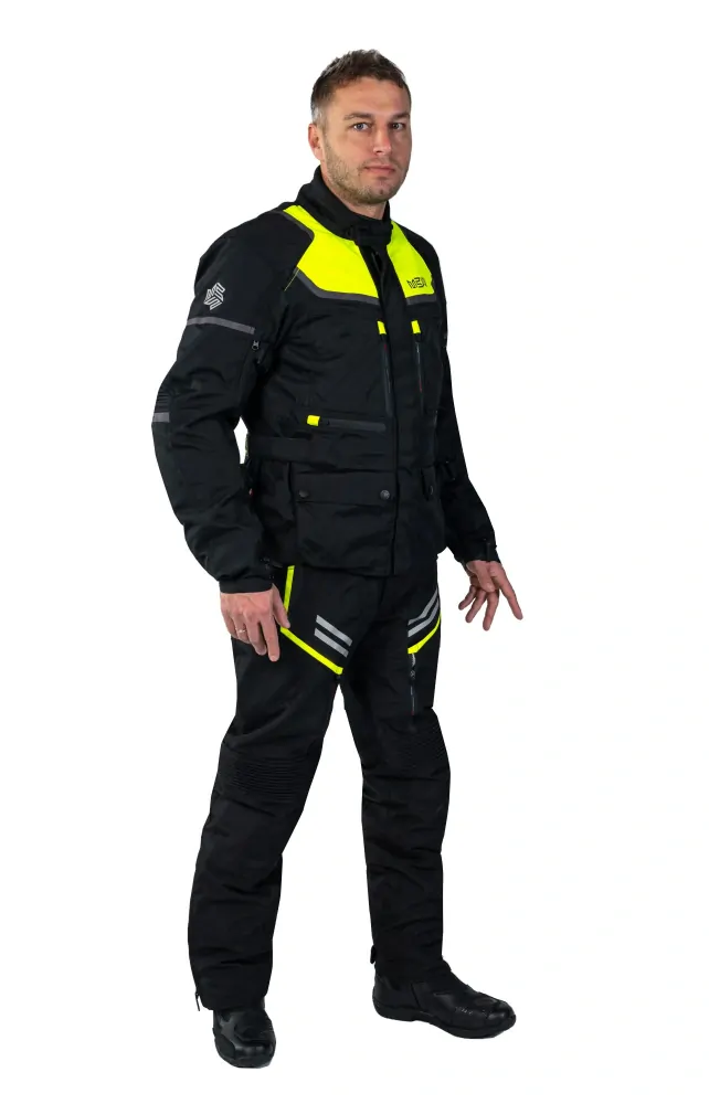 MBW ADVENTURE EVO PANTS YELLOW  textilní 3-vrstvé PÁNSKÉ kalhoty na motorku 