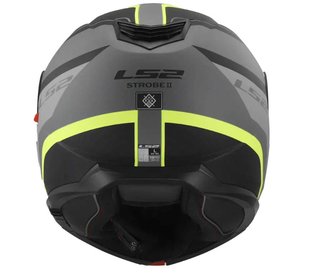 LS2 FF908 STROBE II MONZA Matt BLACK H-V YELLOW, výklopná helma na motorku