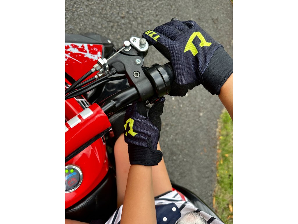 Dětské rukavice na motorku TXR Lite černo-fluo žluté