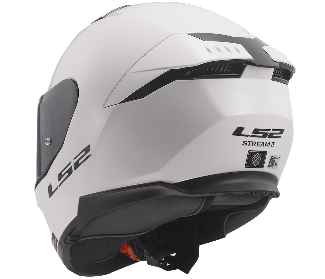LS2 FF808 STREAM II GLOSS White, integrální helma na motorku se sluneční clonou