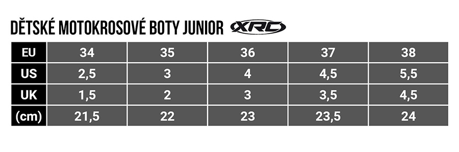 Dětské motokrosové boty na motorku XRC MX Move Junior black