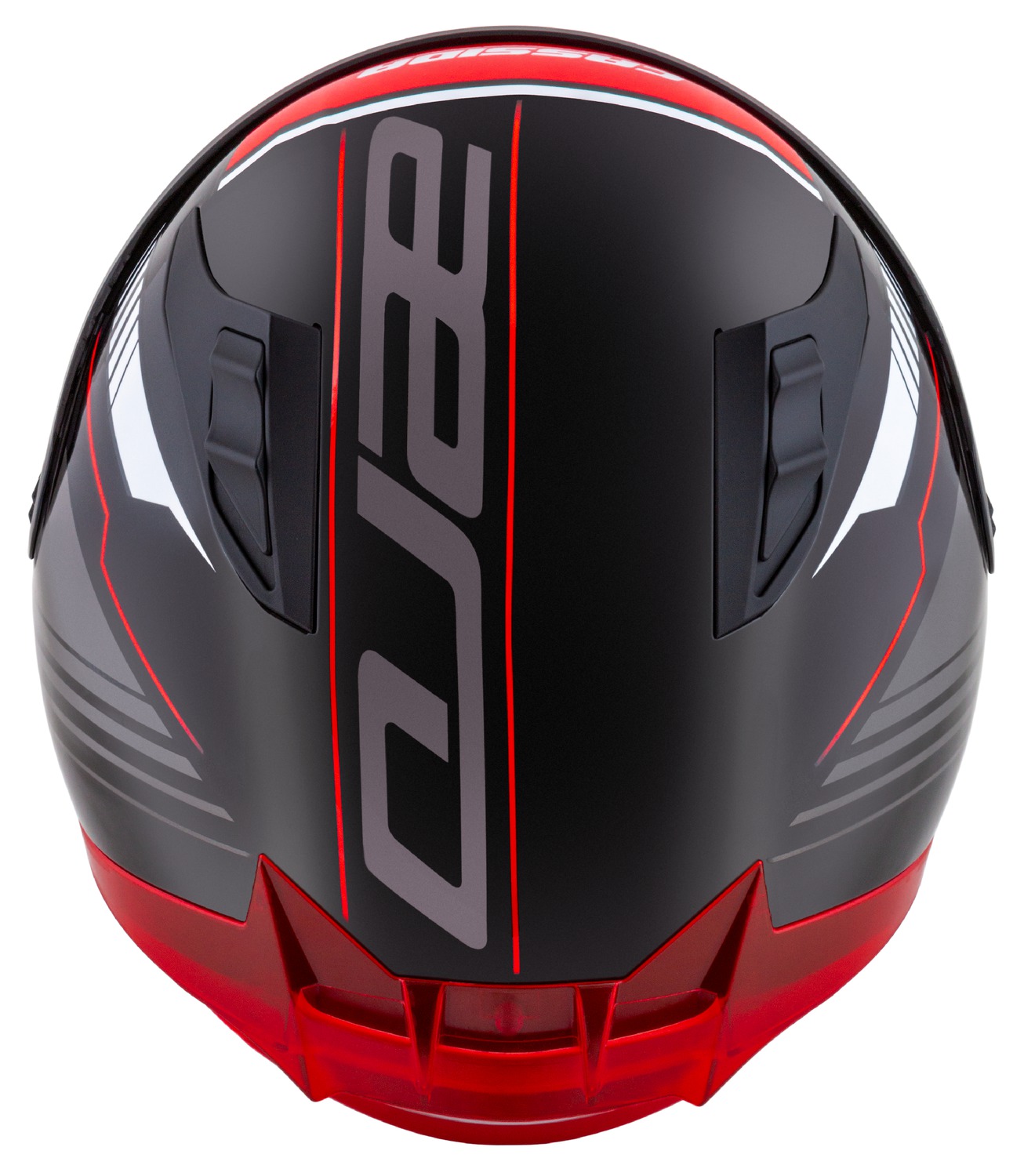 Cassida AERO DROME (černá met./červená/bílá/šedá), integrální helma na motorku