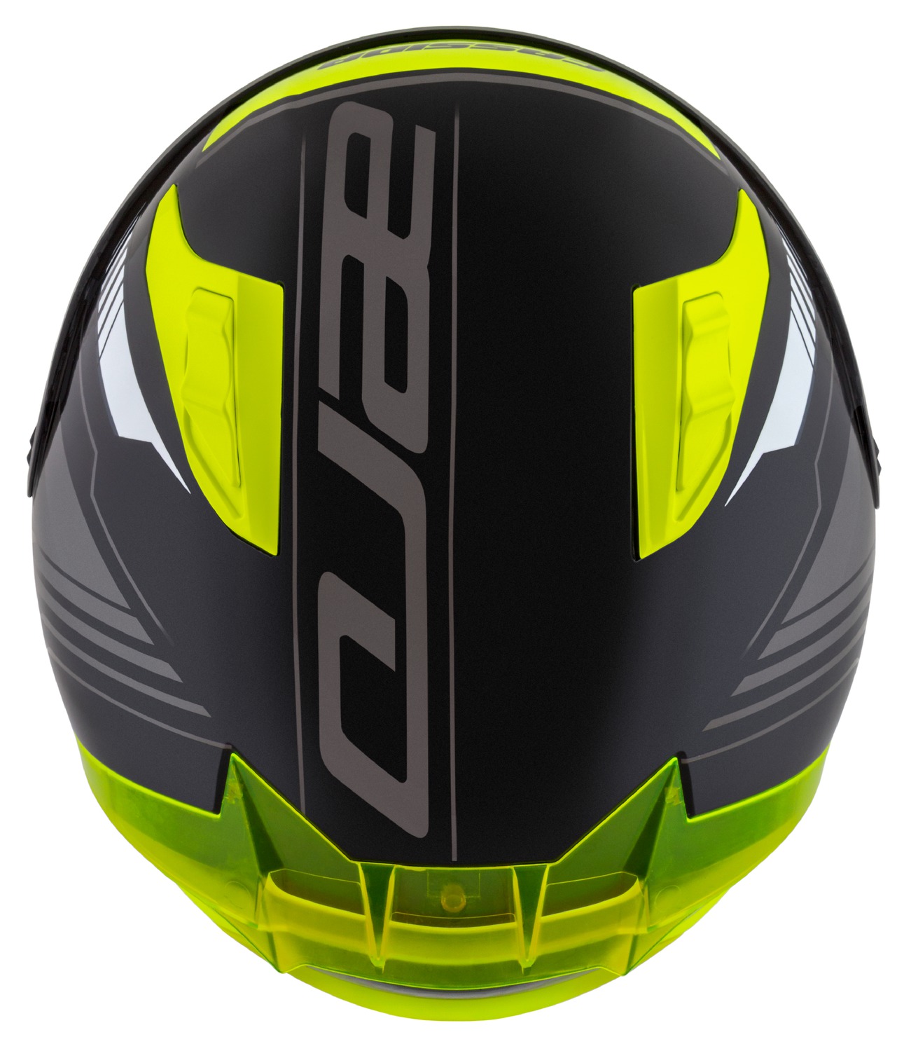 Cassida AERO DROME (černá/žlutá fluo/bílá/šedá), integrální helma na motorku