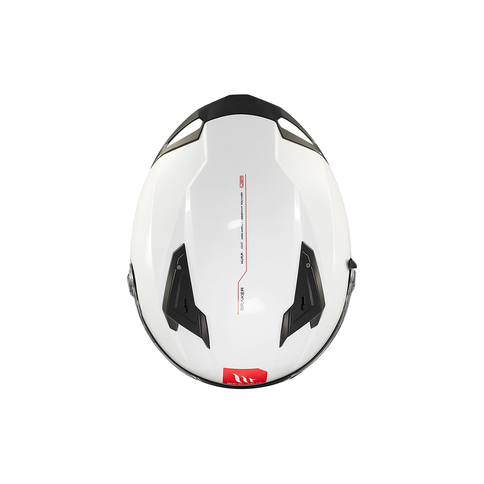 Integrální helma na motorku MT BRAKER SV SOLID A0 bílá lesklá (5 hvězd v nárazovém testu SHARP)