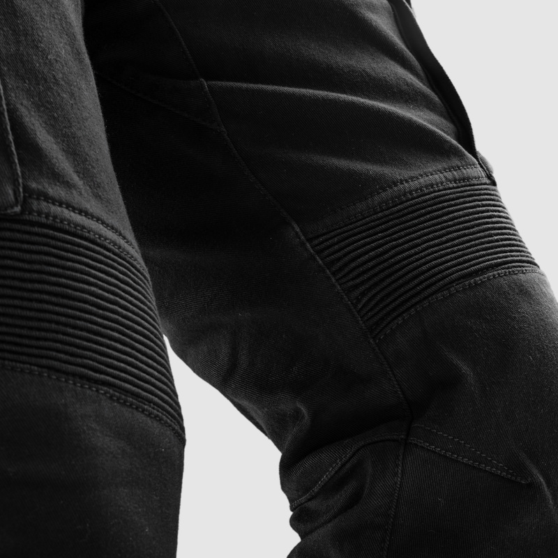 Ozone FASTER černé, kevlarové kalhoty na motorku (kapsáče), kevlar jeans