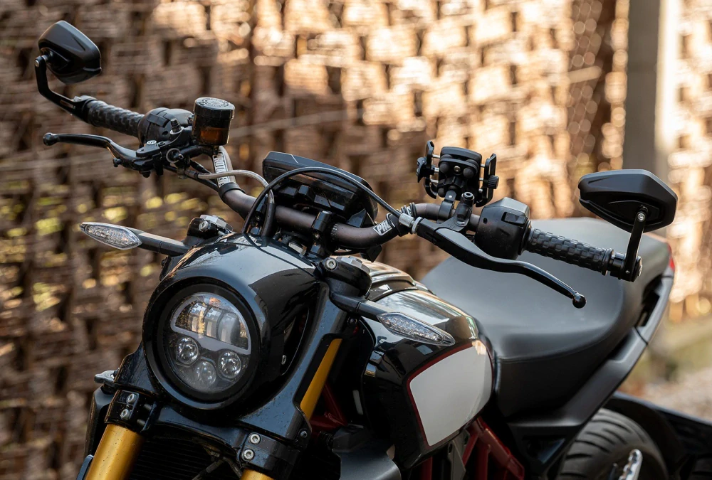 Zrcátka do konců řidítek na motorku SEFIS RAW 1, zrcátka do řídítek homologovaná
