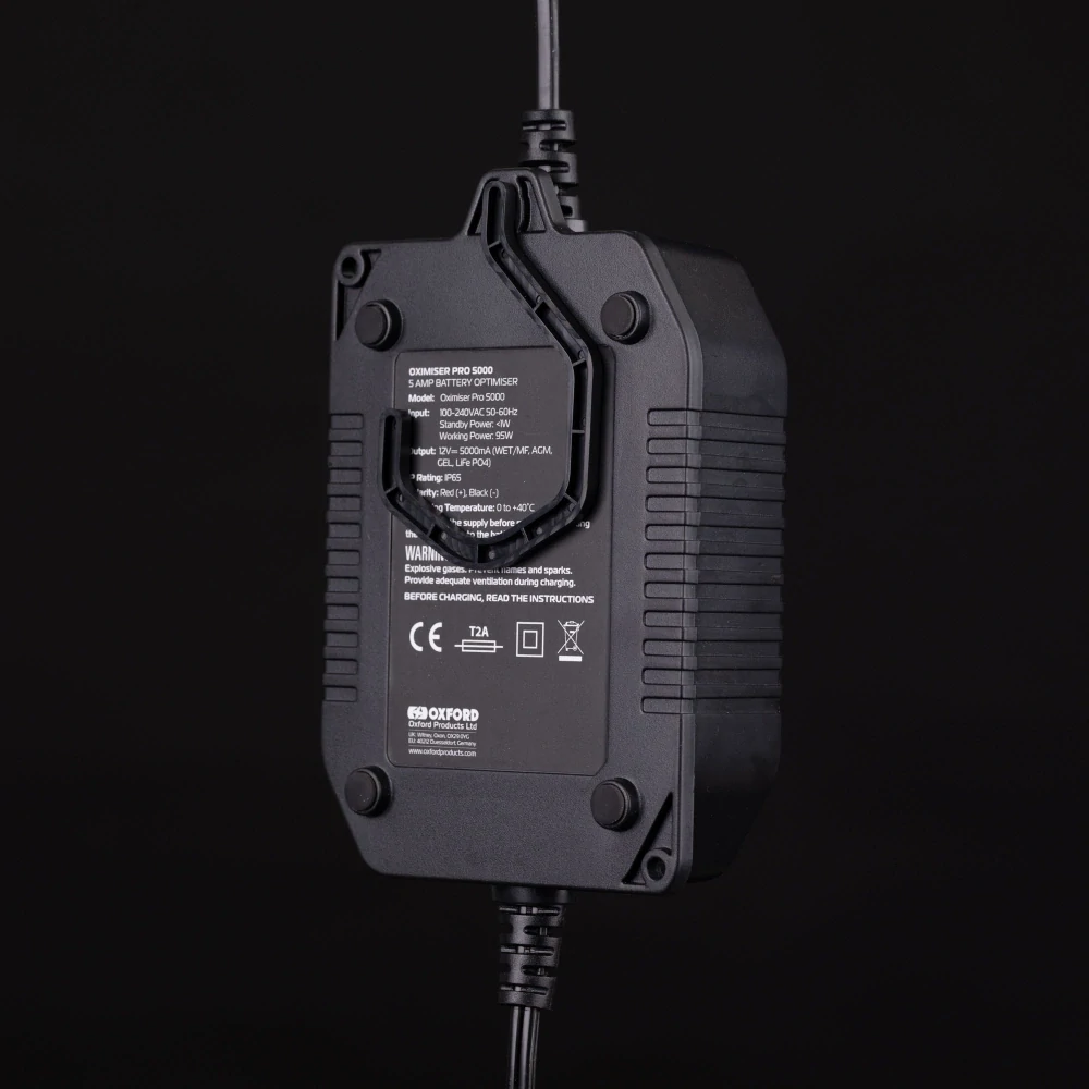 Nabíječka auto/moto baterií OXFORD Oximiser Pro 5000 (5A, 12V, 40-120Ah), olověné/AGM/GEL/Lithiové