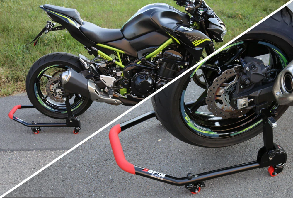 Sklopný pojízdný univerzální moto stojan zadní - packy, SEFIS M20U