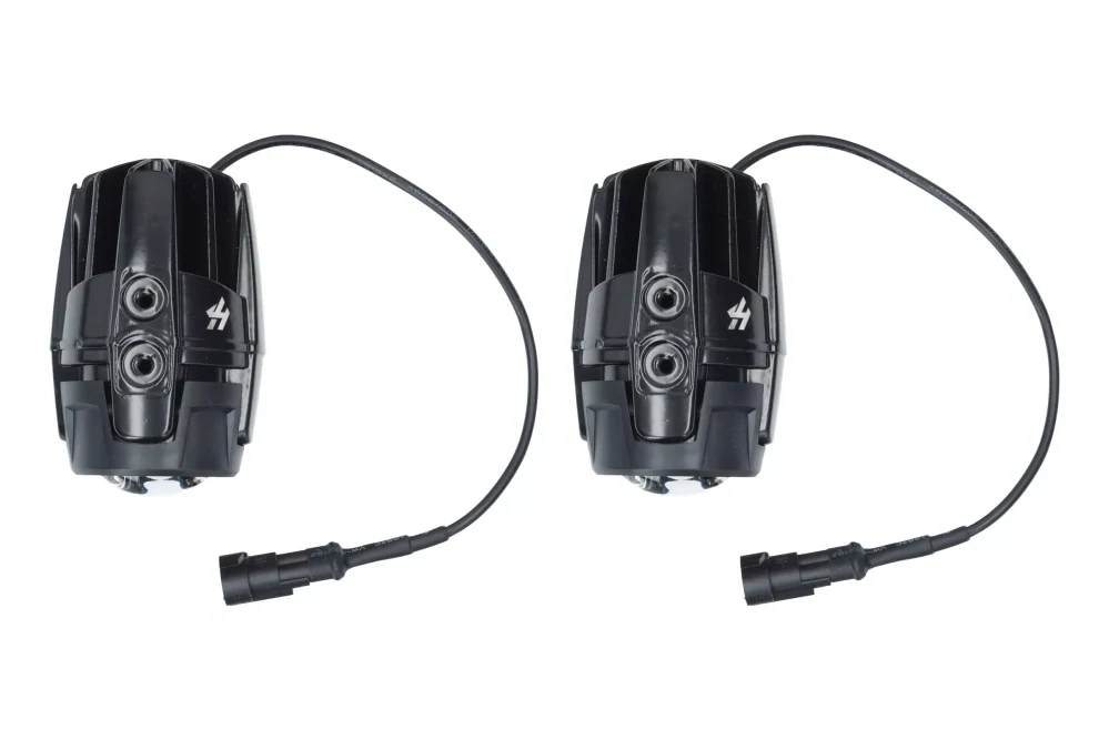 Přídavná LED světla na motorku HLP X2 s homologací, sada s kabeláží a vypínačem