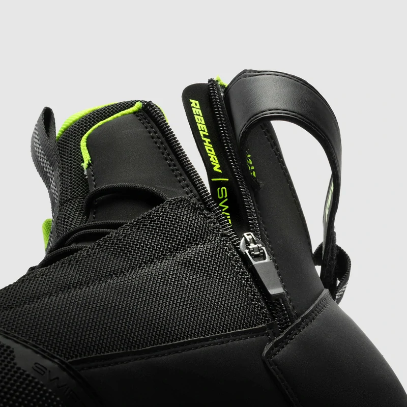Boty na motorku Rebelhorn SWIFT FLUO YELLOW, nízké šněrovací s bočním zipem