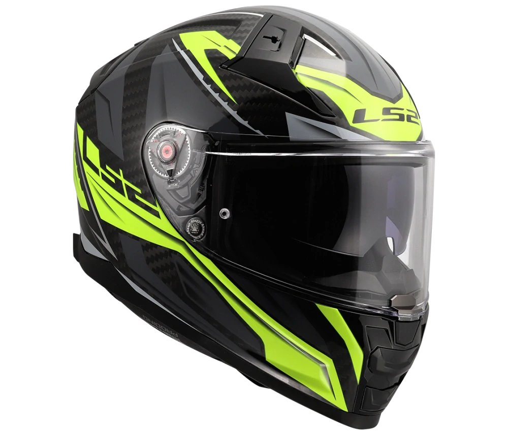 Helma na motorku LS2 FF811 VECTOR II C CARBON SAVAGE Gloss H-V Yellow, lesklá