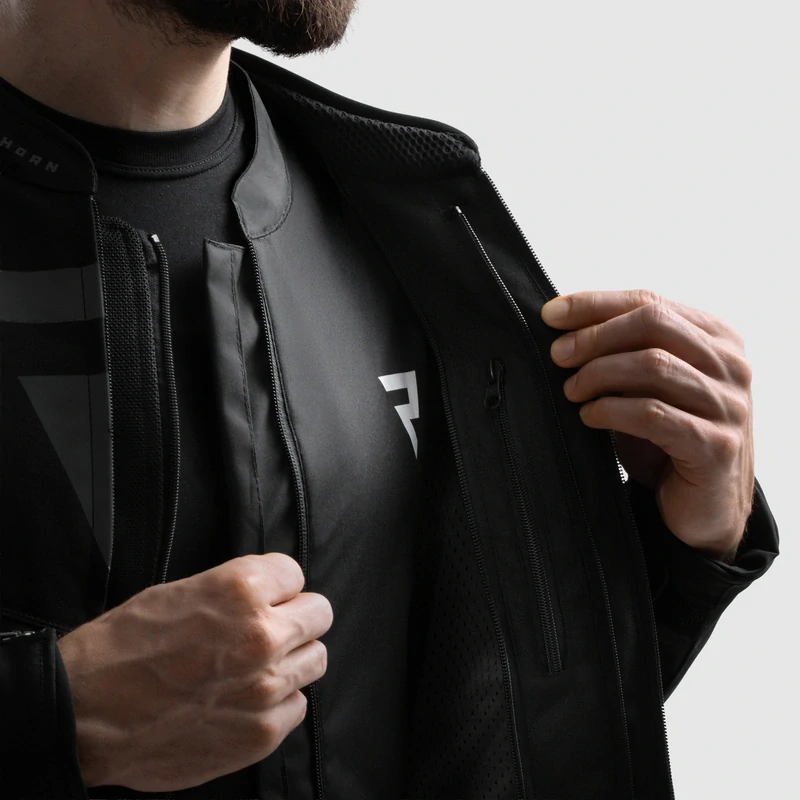 REBELHORN VANDAL 2 BLACK TEXTILE, sportovní textilní bunda na motorku (vyjímatelná membrána)