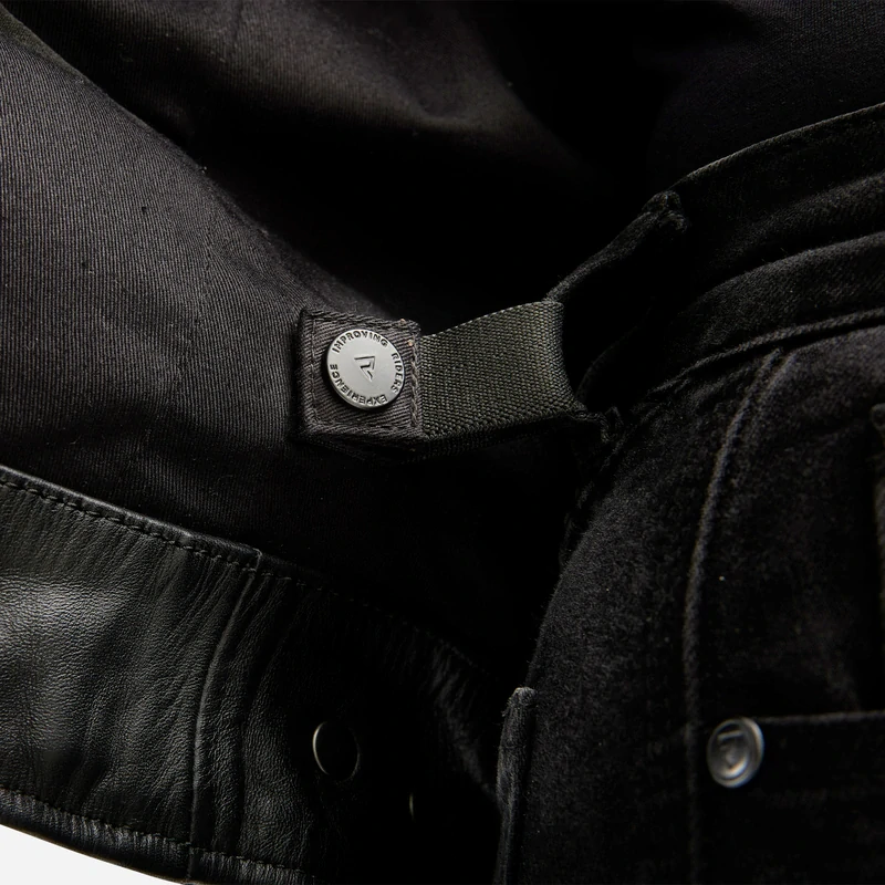 Dámská kožená bunda na motorku REBELHORN HUNTER II LADY BLACK