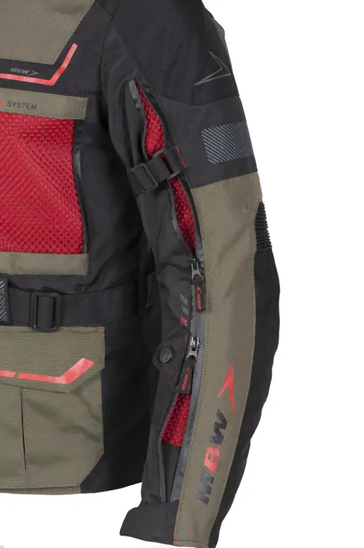 Bunda na motorku MBW Guard zelená/černá, 3-vrstvá moto bunda + DOPRAVA ZDARMA