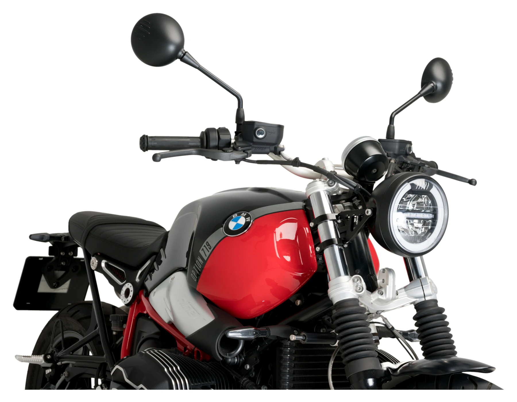 Přední (hlavní) světlo na motorku LED PUIG 1944N, 175 mm