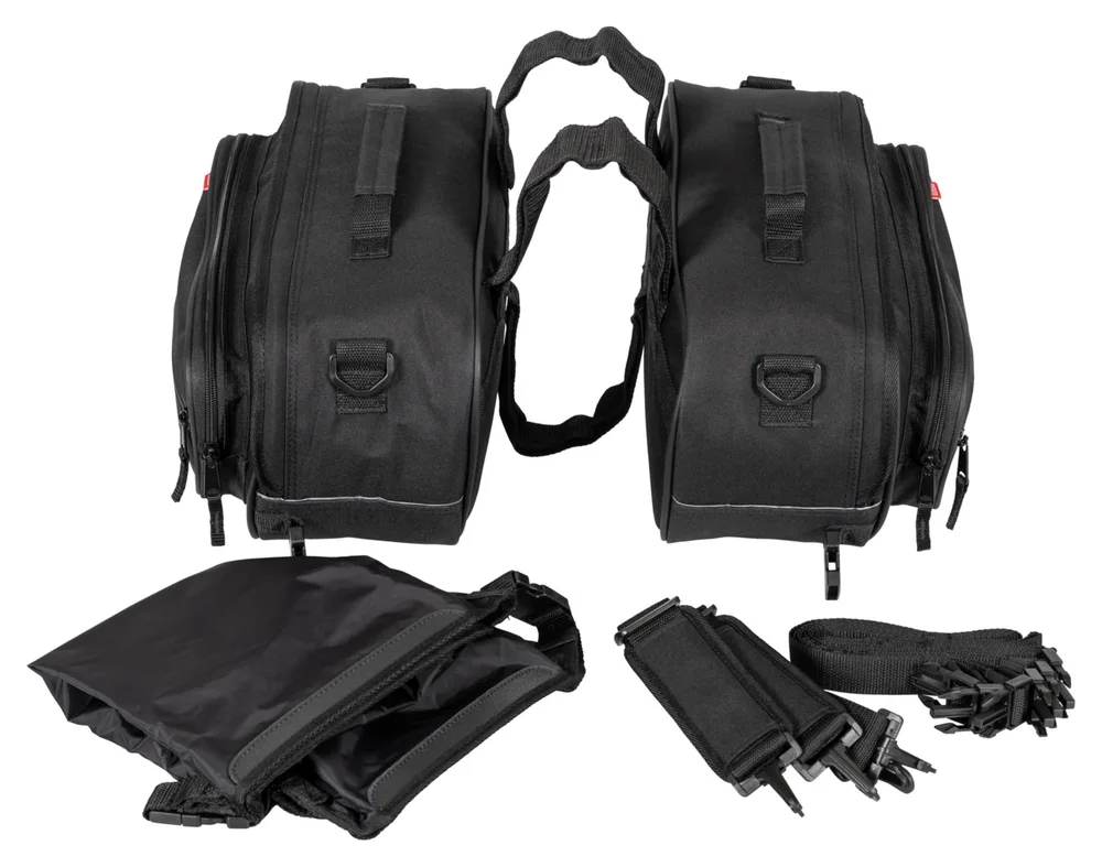 Sedlové brašny na motorku Louis 2x15l textilní, pár