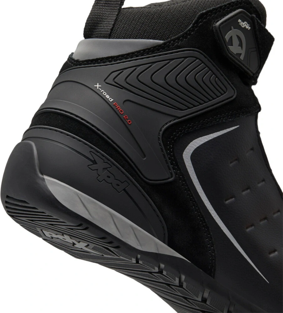 XPD X-ROAD H2OUT® černé, boty na motorku nízké šněrovací