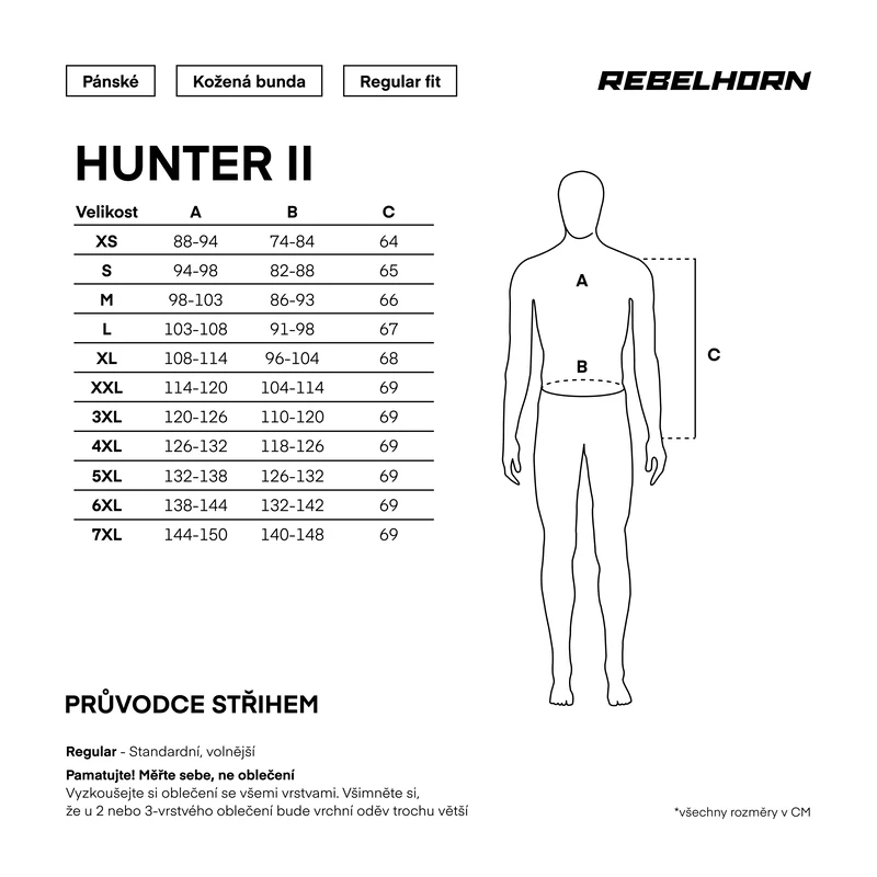 Rebelhorn HUNTER 2 Black, kožená bunda na motorku
