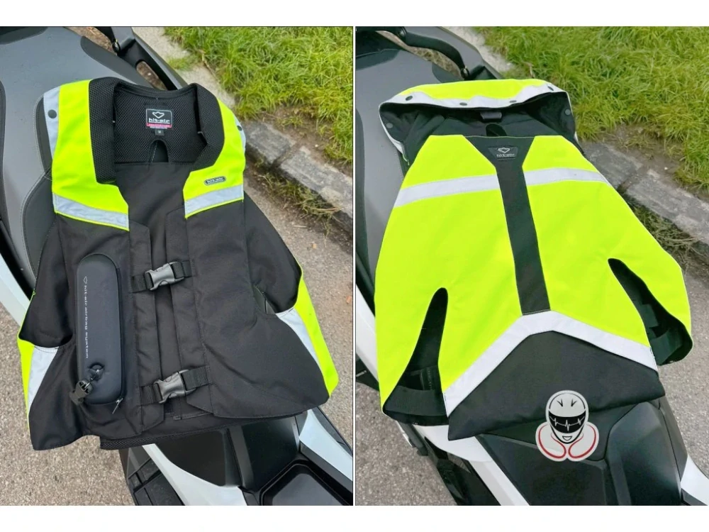 HIT-AIR MLV 2 AIRBAG VESTA na motorku ČERNO - ŽLUTÁ, velikost LARGE (XL-3XL)