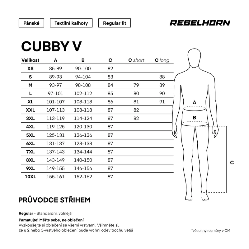 Kalhoty na motorku REBELHORN CUBBY 5, pánské