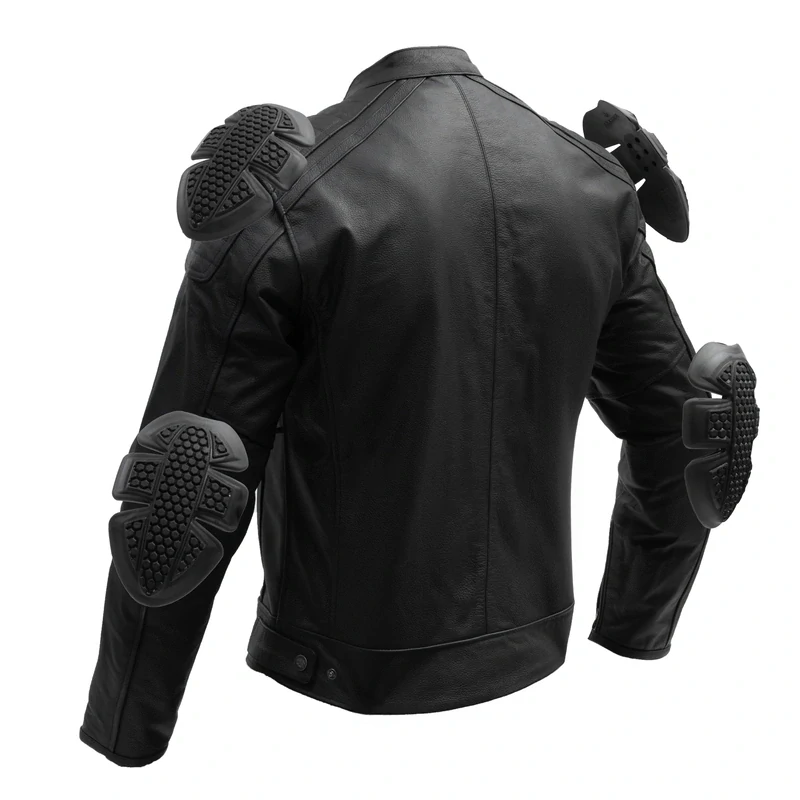 Kožená bunda na motorku BROGER LEGEND BLACK - v.3XL