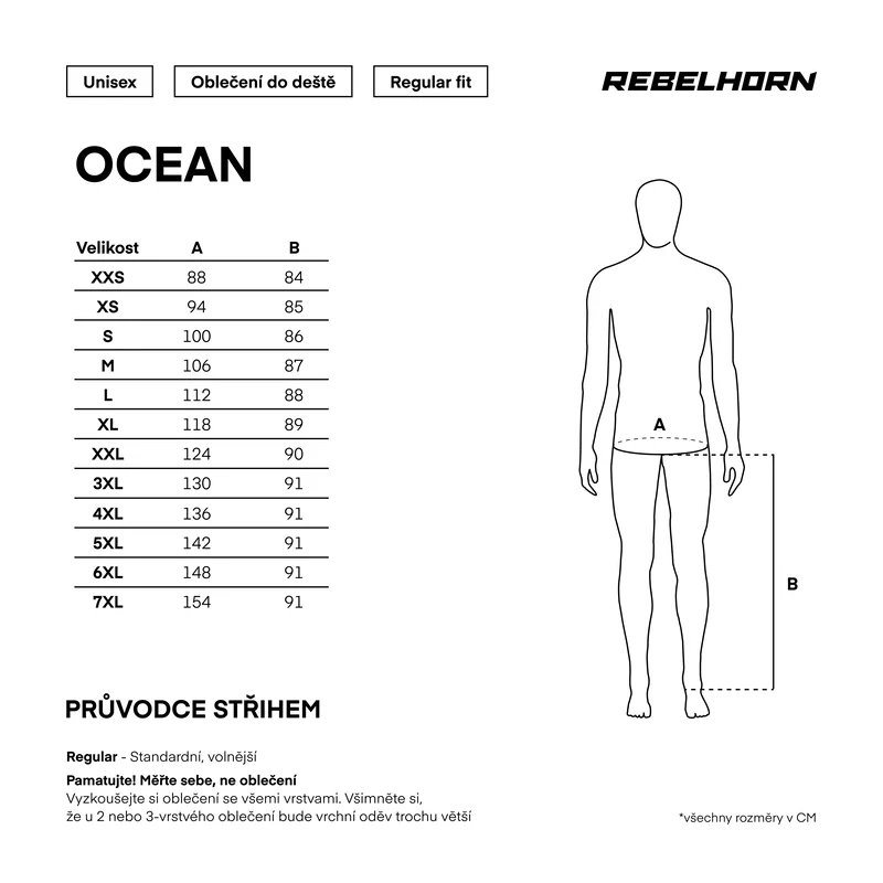 Kalhoty do deště na motorku Rebelhorn Ocean Black s laminovanou membránou, nepromok na motorku