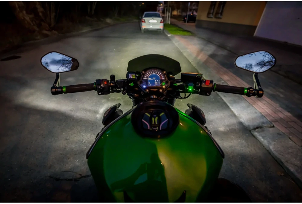 Zrcátka do konců řidítek na motorku SEFIS Grave Cafe Racer , zrcátka do řídítek homologovaná