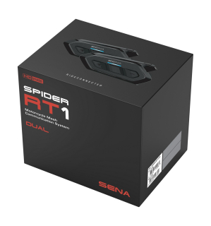 SENA Spider RT1 (dosah 2 km), Mesh interkom do helmy na motorku (sada 2 jednotek)