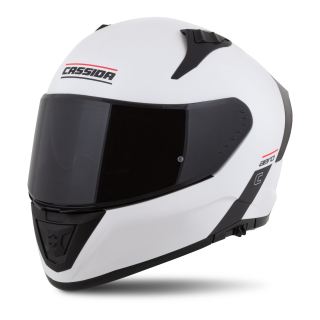 Cassida AERO SOLID (bílá/černá), integrální helma na motorku