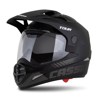 Enduro helma na motorku Cassida Tour 2.0 DUAL (černá matná/šedá)