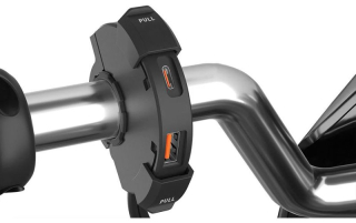 USB moto zásuvka "SLIM" na řidítka, 2x USB zásuvka na motorku 