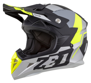 ZED X1.9 TENDO (černá matná/tmavě šedá/světle šedá/žlutá fluo) Motokrosová helma na motorku