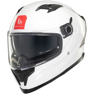 Integrální helma na motorku MT BRAKER SV SOLID A0 bílá lesklá (5 hvězd v nárazovém testu SHARP)