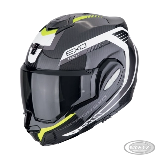 Překlápěcí helma na motorku SCORPION EXO-TECH EVO CARBON COSY černo/fluo žlutá, lesklá