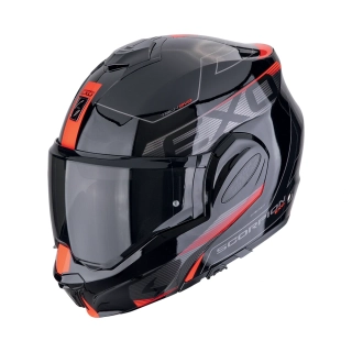 Překlápěcí helma na motorku SCORPION EXO-TECH EVO TRAVELLER černo/červená